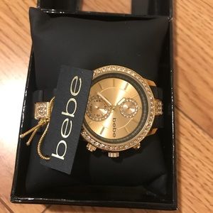 Bebe black and gold watch.